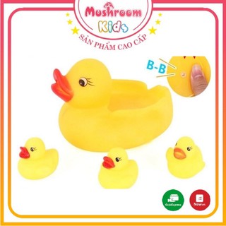 Bộ Đồ Chơi Vịt Thả Bồn Tắm Bóp Kêu Chíp Chíp Dễ Thương Dành Cho Bé