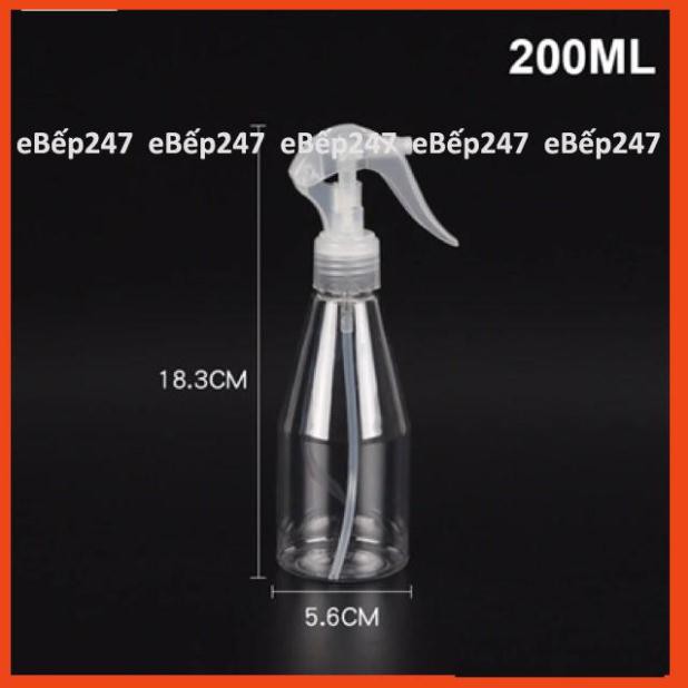 [Siêu rẻ+Freeship] Bình xịt phun sương làm bánh 200ml chất liệu cao cấp, trong suốt, có khoá hãm - eBếp247