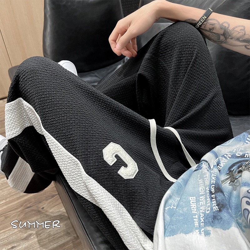 Quần Thể Thao Nam Nữ Unisex M7 Màu Xanh Trending Dáng Rộng Chất Cotton Xốp Dày Mát Phong Cách Streetwear