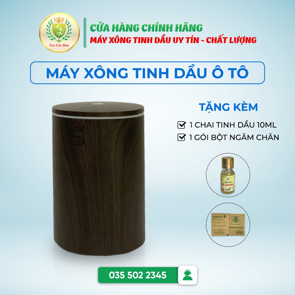 MÁY KHUẾCH TÁN TINH DẦU Ô TÔ | Khử mùi, chống say xe, diệt khuẩn (tăng kèm 1 chai tinh dầu 10ml và 1 gói bột ngâm chân)