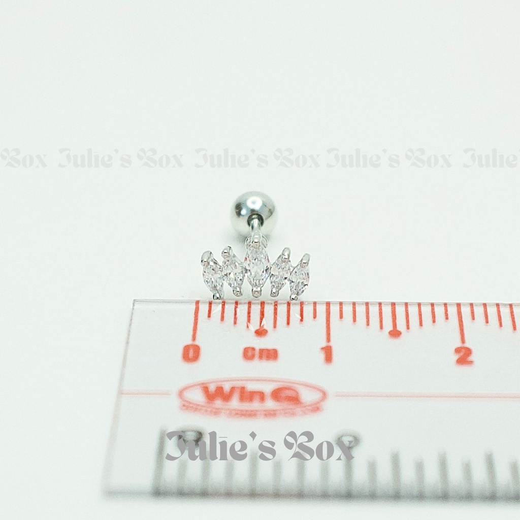 [1 Chiếc] Khuyên Tai Vành Tai The Crown Xỏ Unisex Titanium Không Đen Không Ngứa Không Dị Ứng julies box