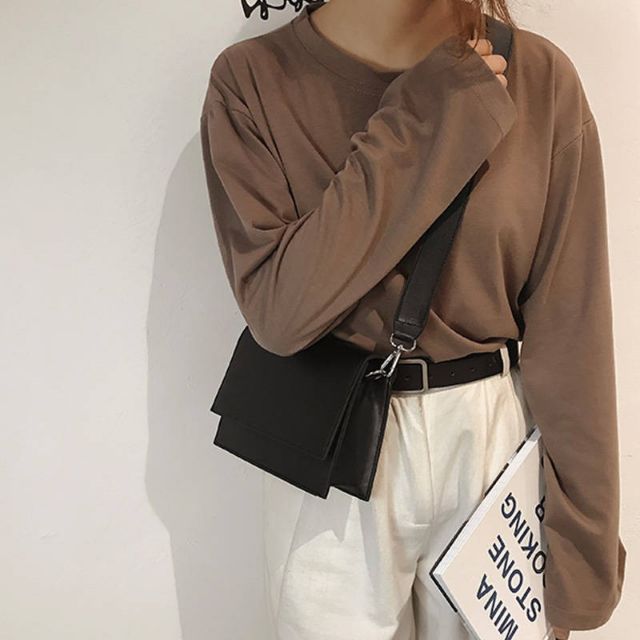 FREESHIP 99K Túi xách da nữ trơn đeo chéo form đơn giản - MA154 | BigBuy360 - bigbuy360.vn