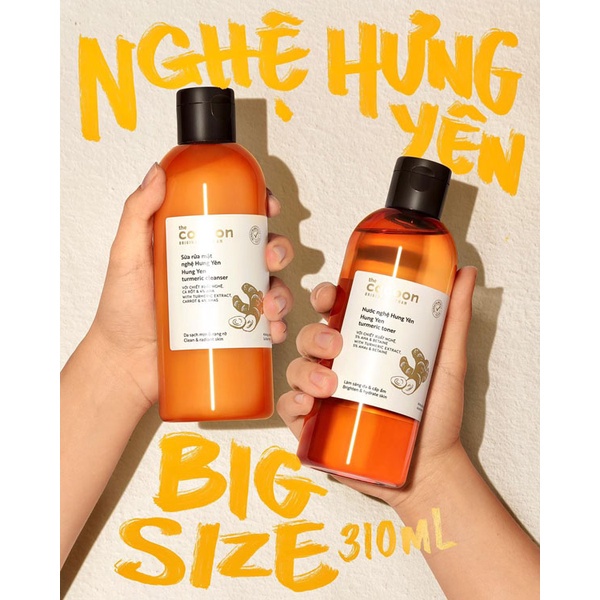 Bigsize - Sữa rửa mặt nghệ Hưng Yên Cocoon giúp da sạch mịn và rạng rỡ 310ml - Vegan Society - Mỹ phẩm thuần chay