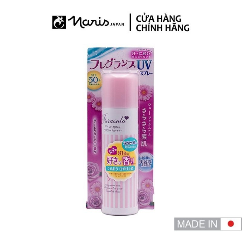 XỊT CHỐNG NẮNG DƯỠNG TRẮNG SÁNG DA PARASOLA ESSENCE IN UV CUT SPRAY SPF50+PA++