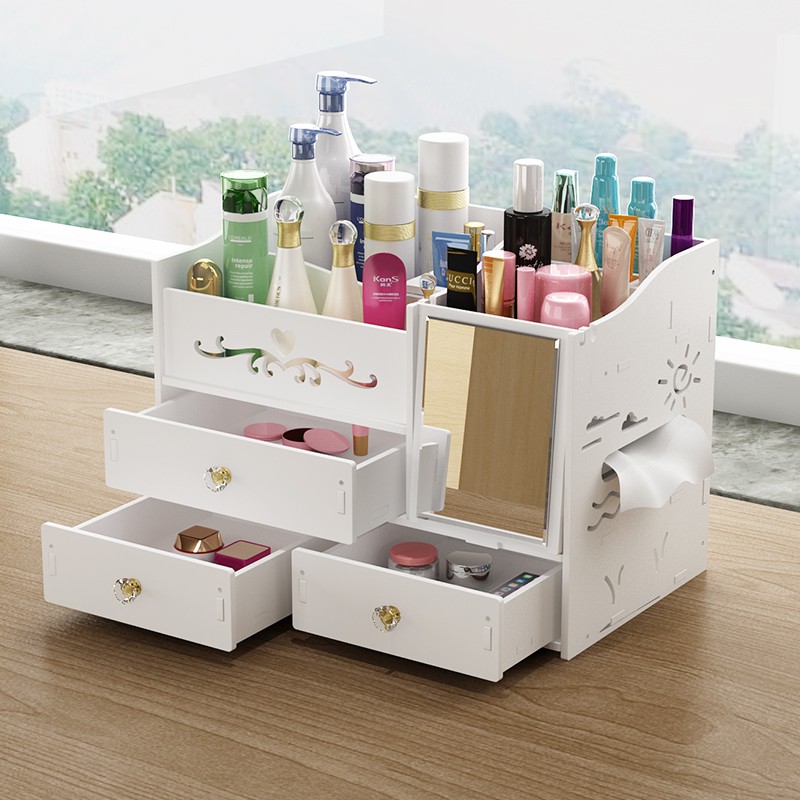 kệ mỹ phẩm + gương cao cấp