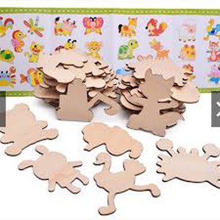 Bộ đồ chơi khuôn gỗ cho bé tập vẽ
