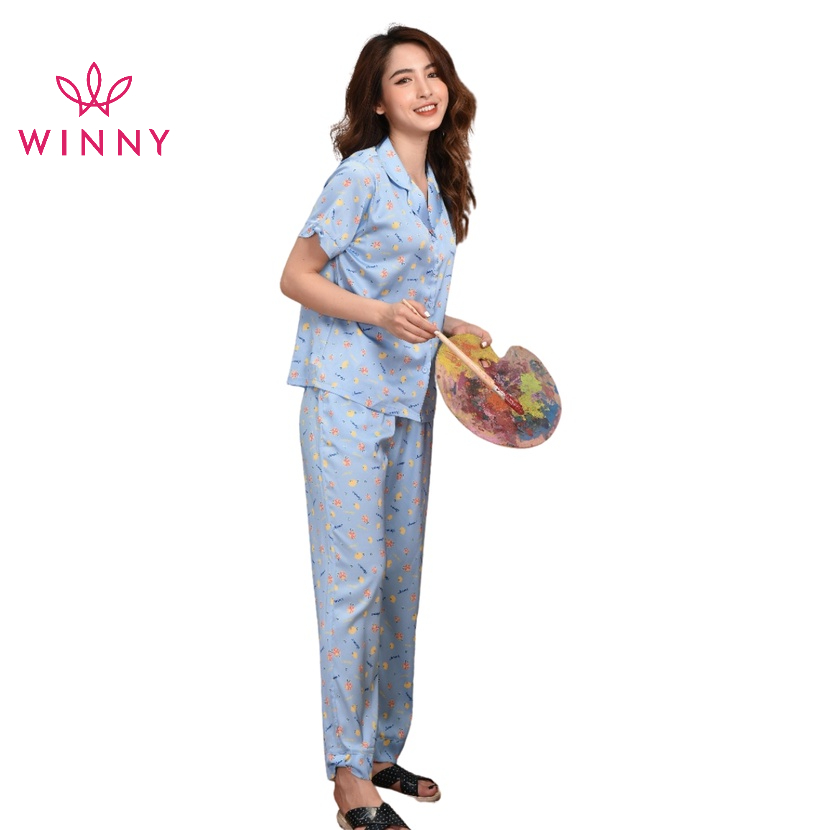 Bộ đồ mặc nhà xuân hè Cộc tay quần dài WINNY 1MNSA20115
