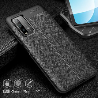 Ốp lưng dẻo Auto Focus cho Xiaomi Redmi 9T vân giả da hàng tốt