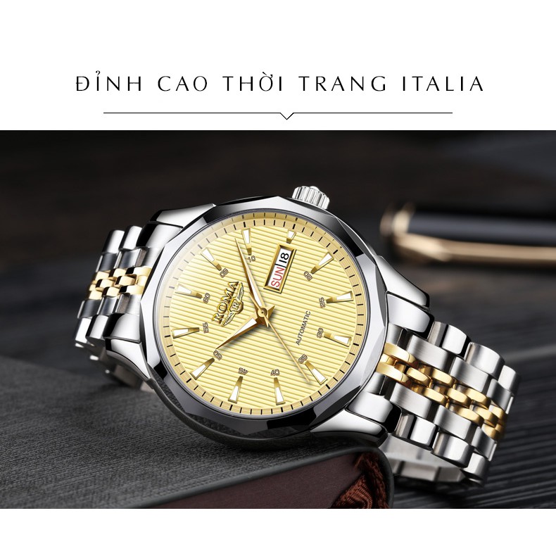 Đồng hồ Nam ROMA ITALY 9010 Kính tráng Sapphire – Dây CHARM đúc đặt đẳng cấp | BigBuy360 - bigbuy360.vn