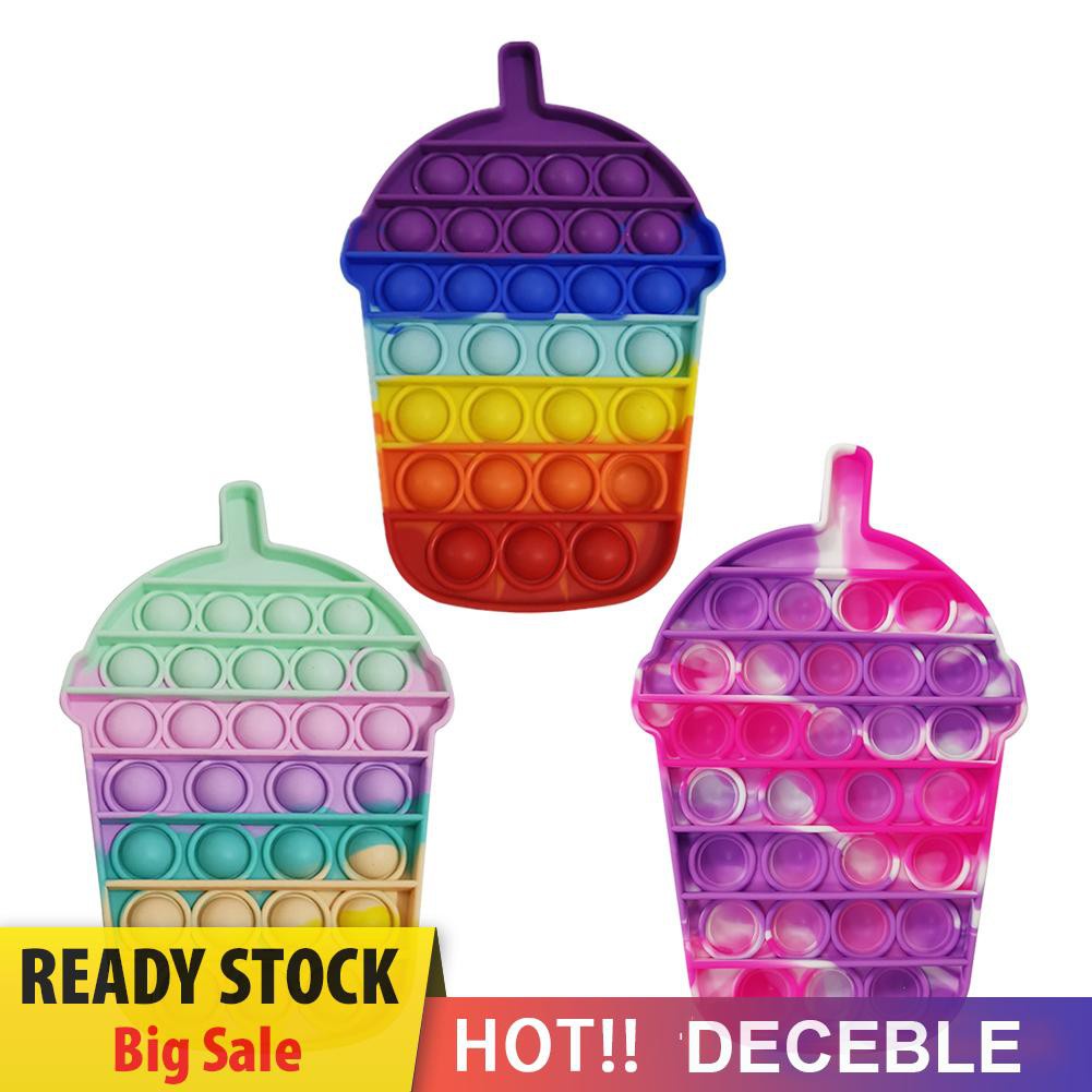 Pop It Fidget Đồ chơi Silicone Drink Cup Push Bubble Sensory Đồ chơi Anti Stress Fidget Đồ chơis Rainbow