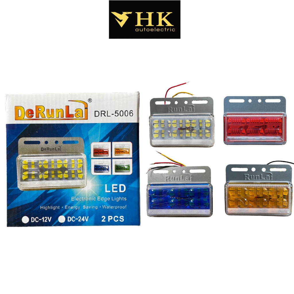 Đèn led hông led sườn 5006 12v 24v xe oto xe tải loại to màu trắng đỏ vàng xanh dương