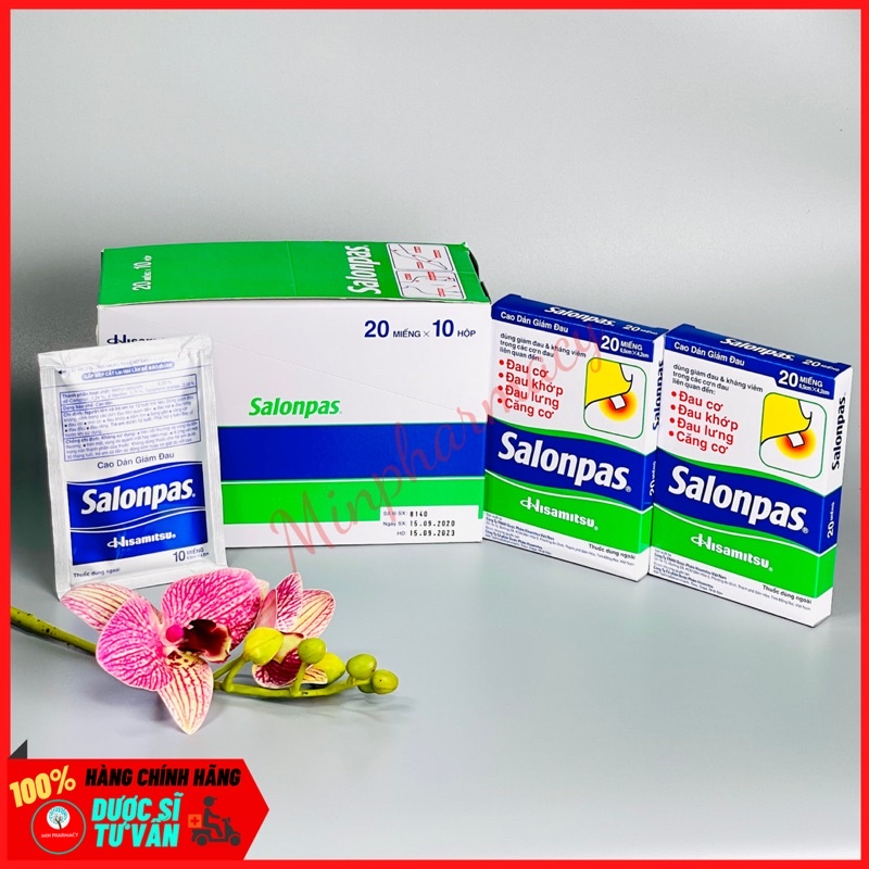 HỘP CAO DÁN SALONPAS 20 MIẾNG - Minpharmacy
