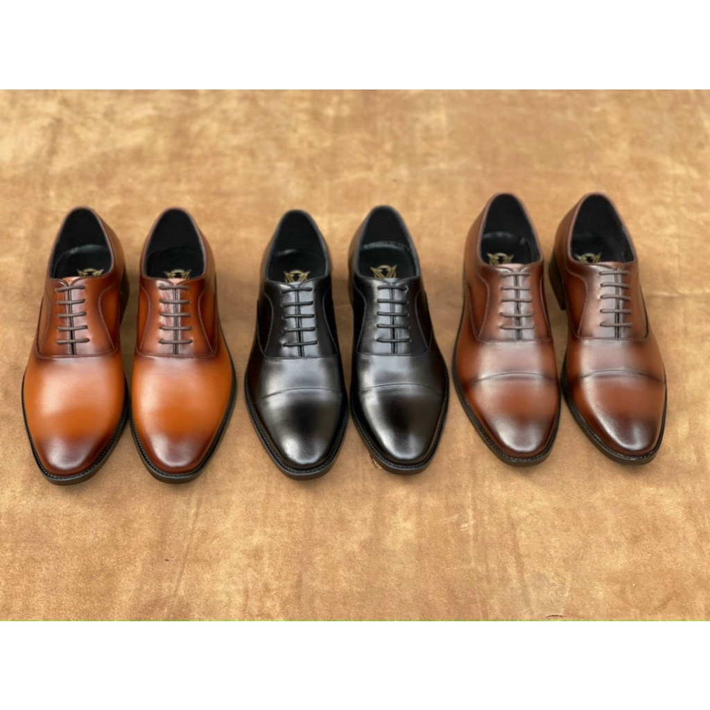 Giày tây nam oxford, giày da công sở nam cao cấp da bò thật - bảo hành 1 năm