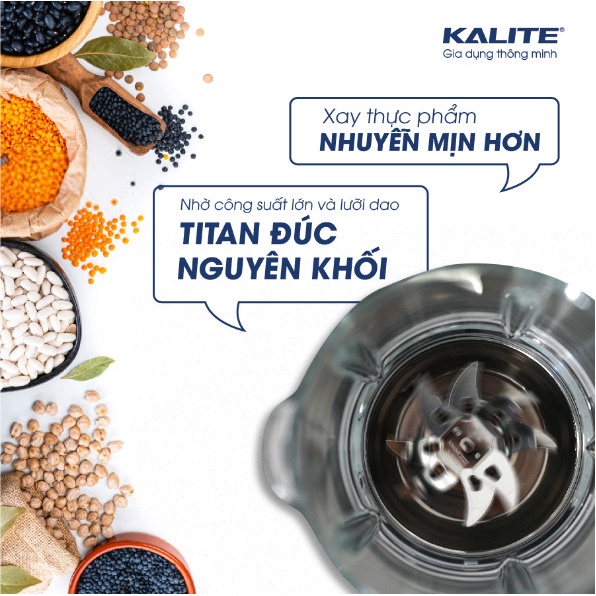 Máy làm sữa hạt đa năng Kalite KL 950, công suất 2700W, 1,75L, nắp cảm biến chống trào- Chính hãng bảo hành 12 tháng