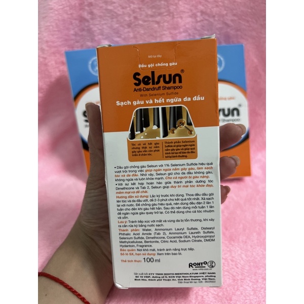 Dầu gội đầu trị gàu Selsun 100 ml