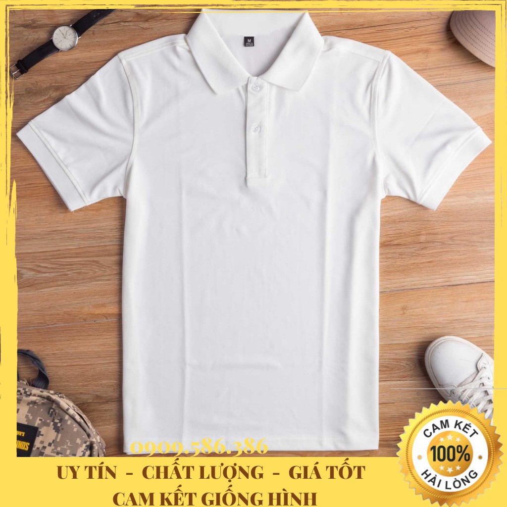 Áo polo nam nữ - Áo thun nam polo basic cao cấp trắng đen đủ size chất đẹp | BigBuy360 - bigbuy360.vn