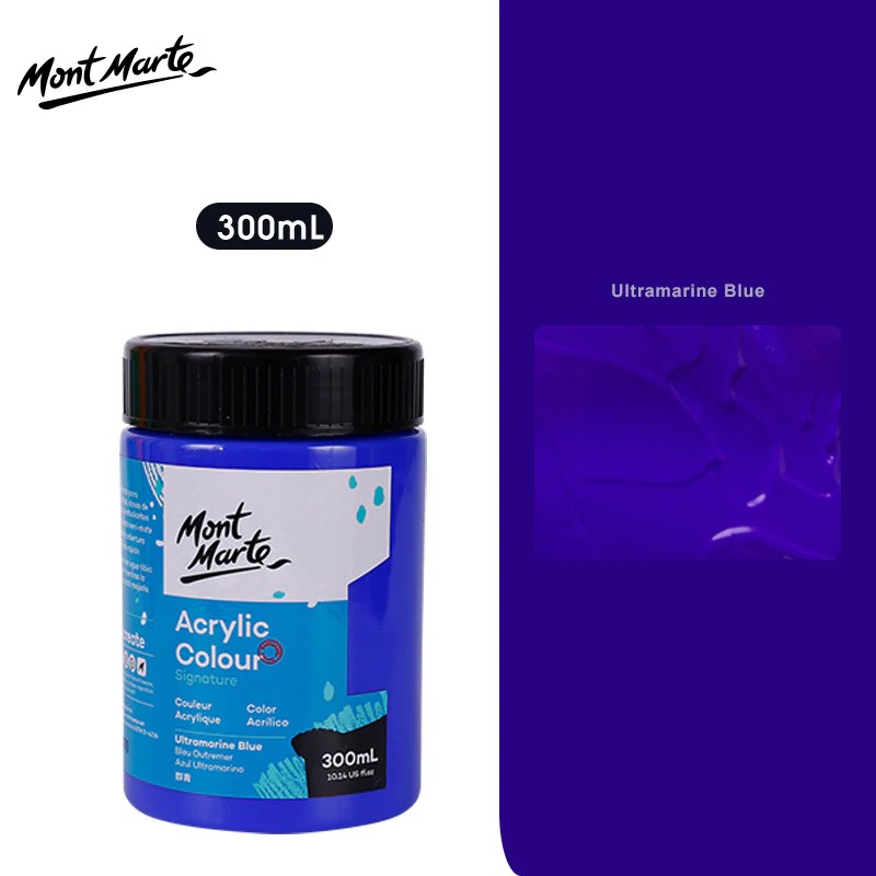 Màu Acrylic Mont Marte 300ml - Ultramarine Blue - Acrylic Colour Paint Signature 300ml (10.1oz) - MSCH3019