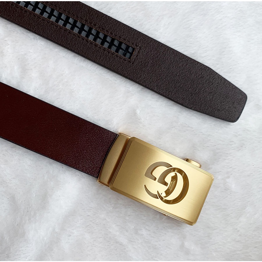 Thắt lưng da GG nhập khẩu italy dây nịt nam hàng cao cấp da bò 100% bản rộng 3.5cm