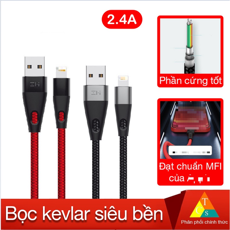 Cáp gen 2 ZMI AL806 1m Dây cáp sạc XM đạt chứng nhận MFI