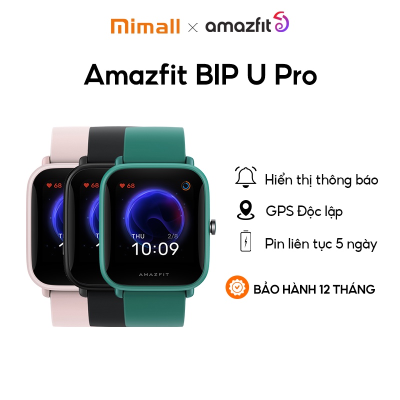 Đồng Hồ Thông Minh Amazfit BIP U PRO - GPS độc lập - Giao diện tiếng Việt