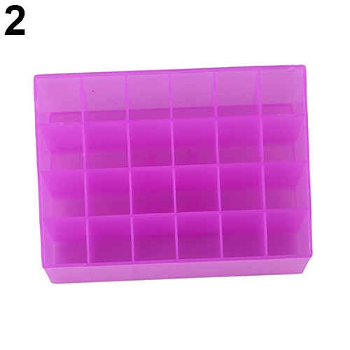 Khay Nhựa Trong Suốt 24 Ngăn Đựng Son Môi Tiện Dụng Ốp