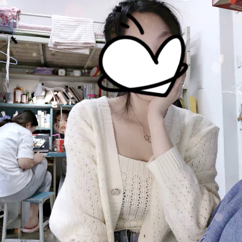 Sét Áo Khoác Cardigan Phối Áo Hai Dây Cho Nữ Thu Đông 2021 (Ảnh Thật Ở Cuối)