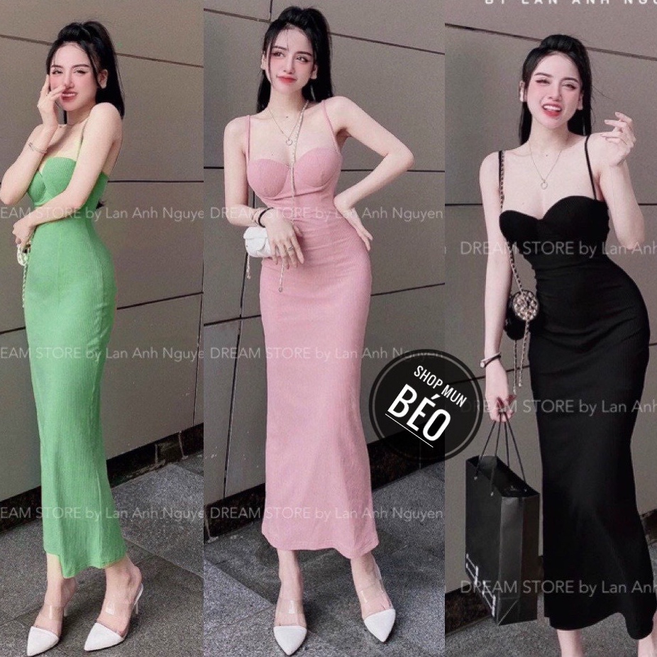 Đầm Body 2 Dây Cúp Ngực Chất Thun Gân Thích Hợp Mặc Đi Tiệc Đi Làm Đi Chơi | BigBuy360 - bigbuy360.vn