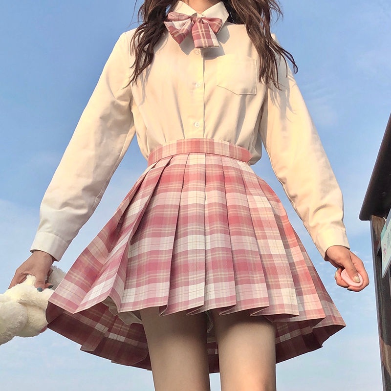 JK leg-shaving pleated skirt new spring and summer full set with pleated skirt authentic Japanese school skirt