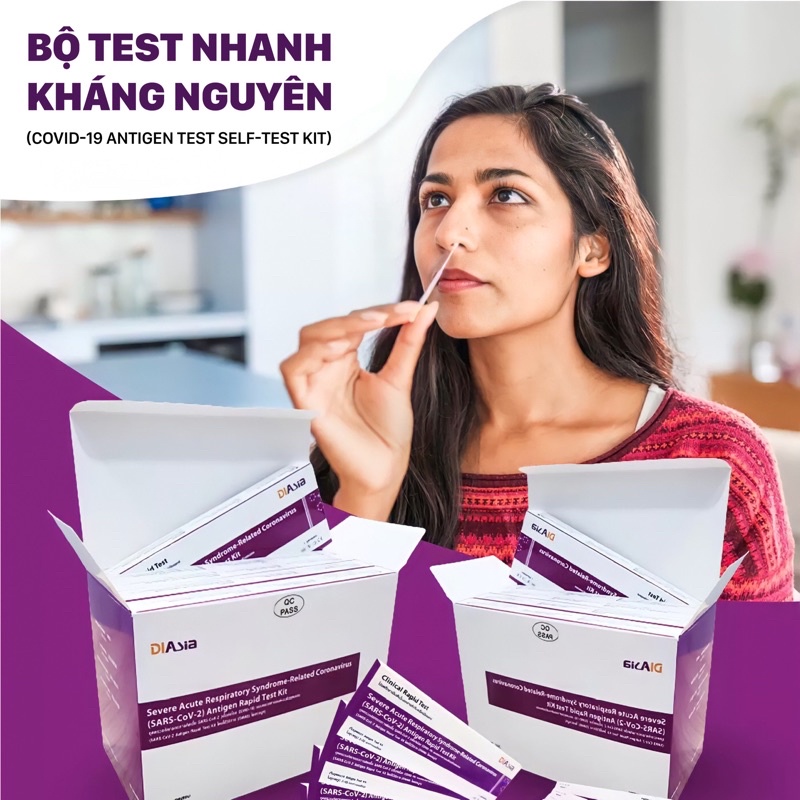 Bộ Kit Test Nhanh Kháng Nguyên SARS CoV-2 DAISIA Test Mũi Tại Nhà Có Kết Quả Nhanh Chuẩn Xác Cao Công Nghệ Pháp