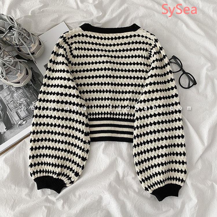 Áo Khoác Cardigan Plus size Họa Tiết Kẻ Sọc Phong Cách Retro Hàn Quốc
