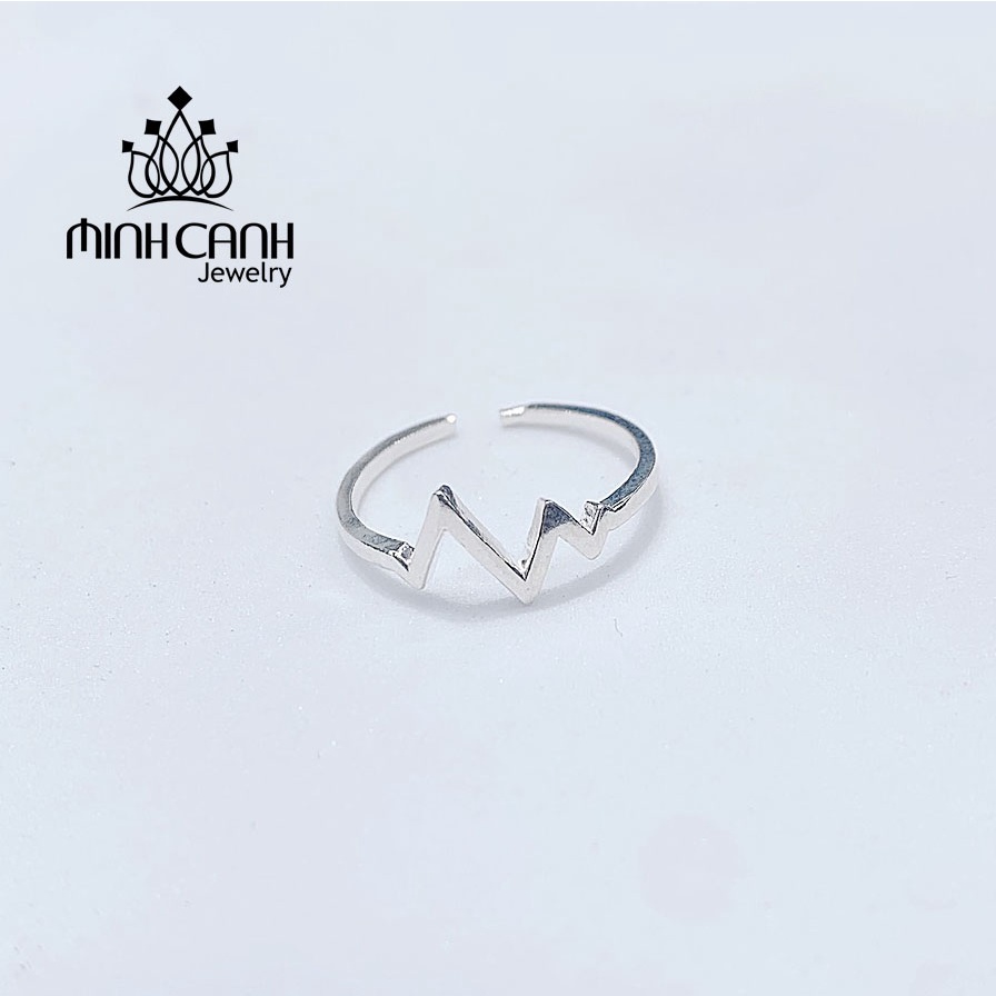 Nhẫn Bạc Nhịp Tim Dáng Hở Freesize - Minh Canh Jewelry
