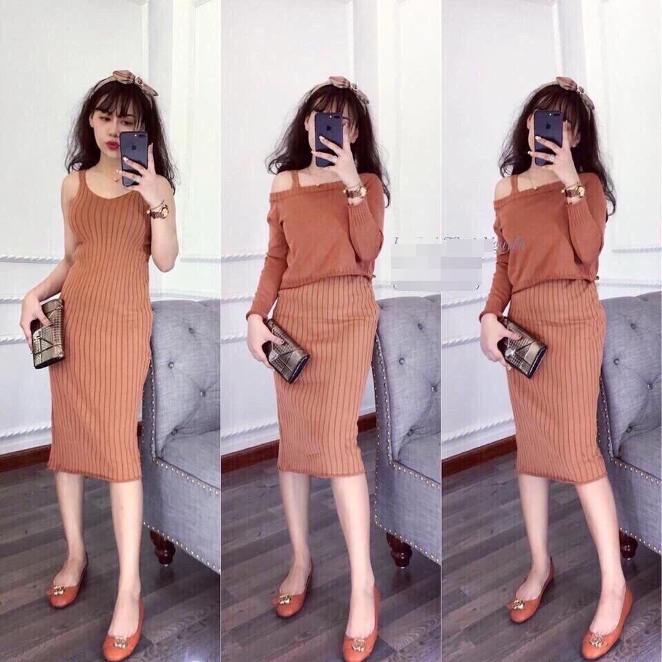 SET ĐẦM LEN VÀ ÁO SIÊU XINH