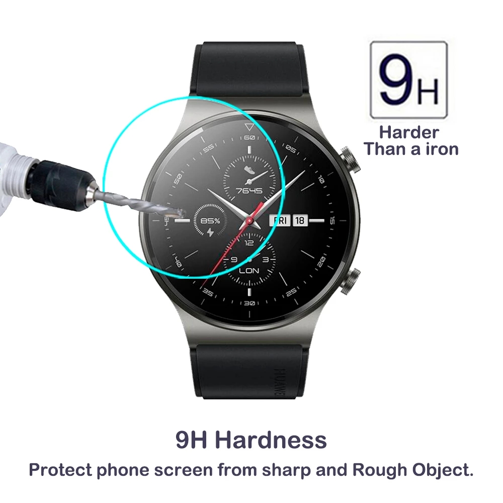 2 Kính cường lực màn hình đồng hồ thông minh JANSIN 2.5D 9H bảo vệ chống xước cho Huawei Watch GT 2 Pro