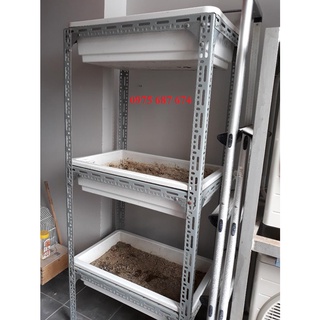 Khung kệ sắt trồng rau sạch 3 tầng dùng cho 3 khay trồng rau dùng cho khay 68x43cm ( chưa bao gồm khay )
