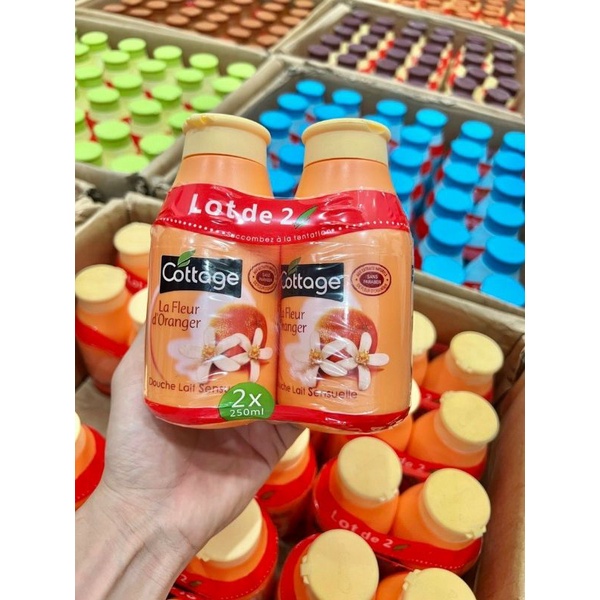 Bộ 2 Chai Sữa Tắm Cotttage Cao Cấp Pháp 250ml Lưu Mùi Thơm Lâu