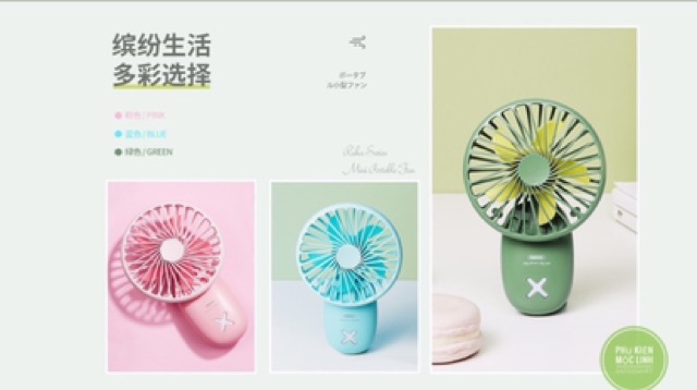💨  Quạt tích điện tặng kèm dây đeo 3 chế độ siêu mát siêu tiện ích cầm tay dung lượng pin 800mah