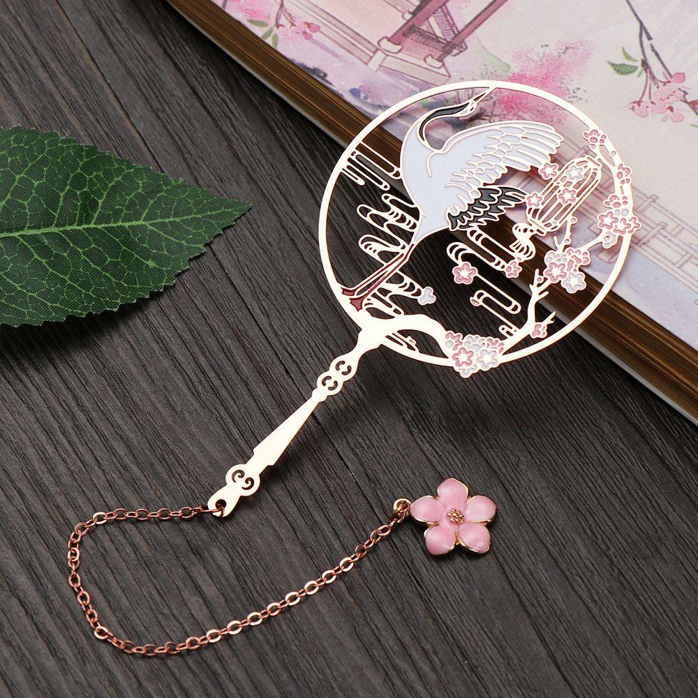 Lanfy Đánh Dấu Trang Sách Bằng Đồng Thau Mặt Dây Tua Rua Cổ Điển Cho Trường Học /