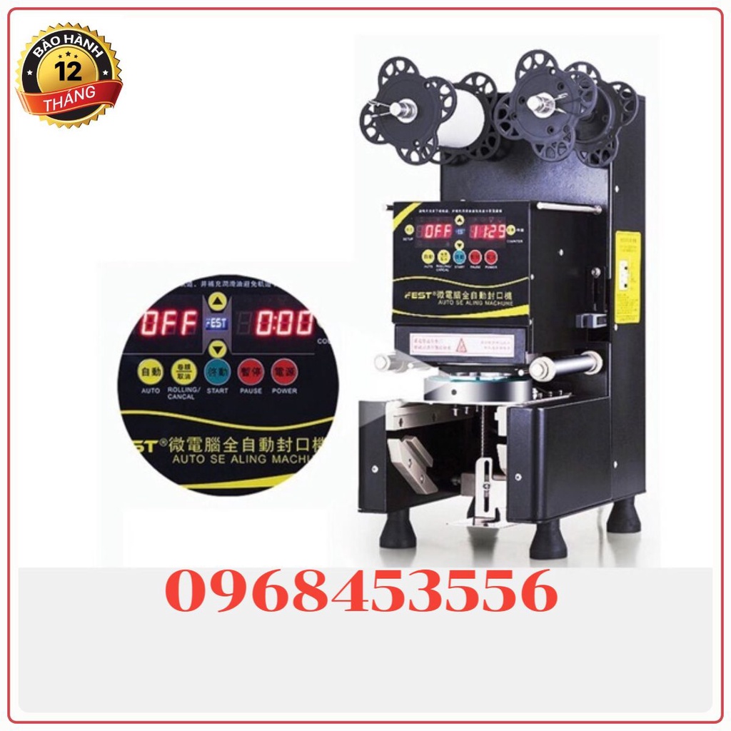Máy ép nắp cốc dập miệng ly trà sữa tự động Fest RC95