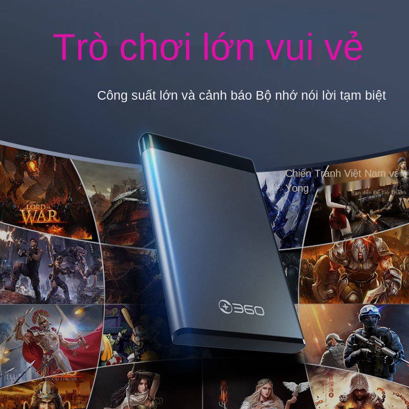 360 Đĩa cứng di động USB3.0 Tốc độ cao 2T Lưu trữ 1TB Máy tính xách tay ngoài Điện thoại di động PS4 Máy móc lưu trữ App | BigBuy360 - bigbuy360.vn