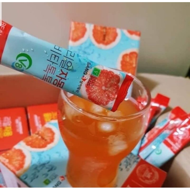 Tách lẻ 1 gói Nước Ép Bưởi  Đỏ Sanga Real Grapefruit Vita Tok Tok