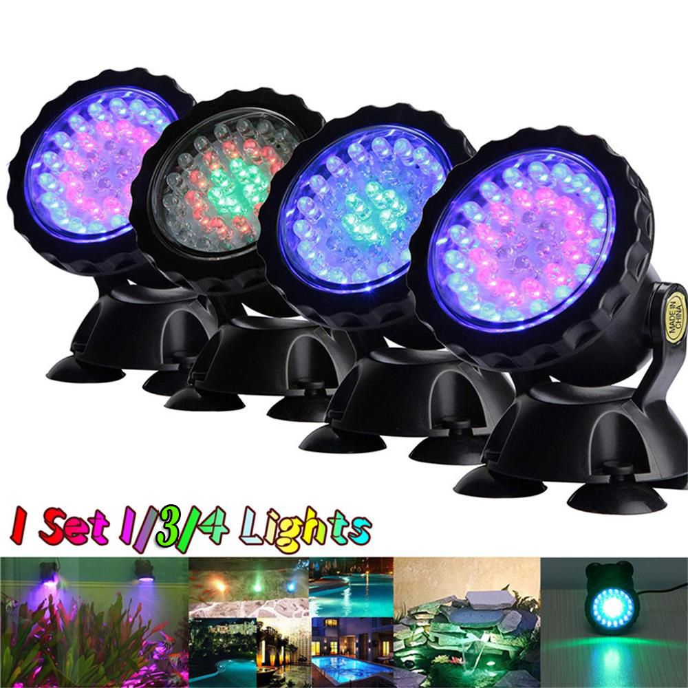 Đèn LED RGB 36 bóng không thấm nước IP68 chuyên nghiệp cho bể cá
