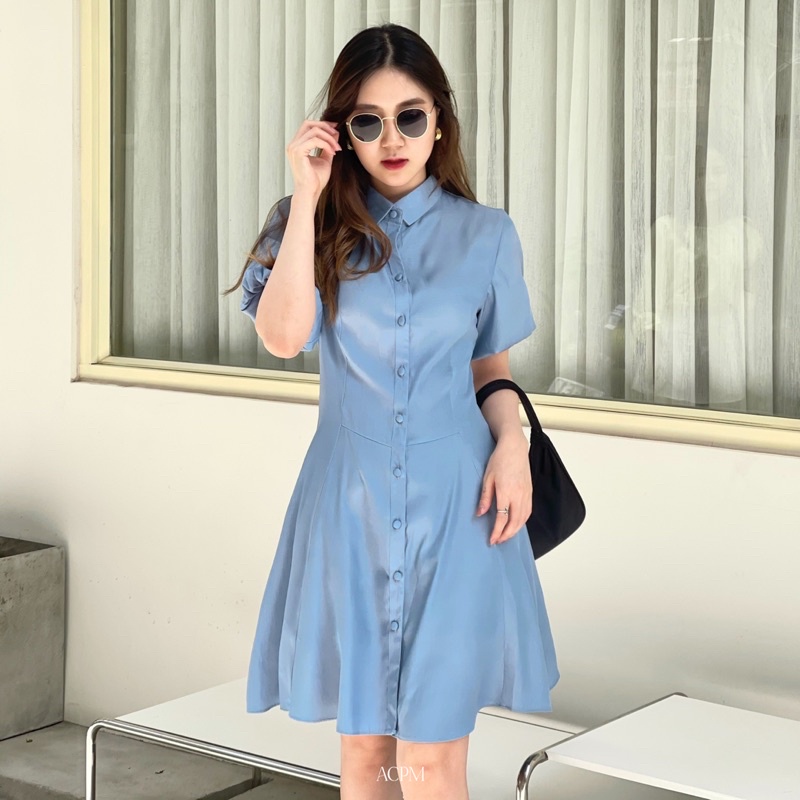 Joly Dress / Váy sơ mi tay phồng