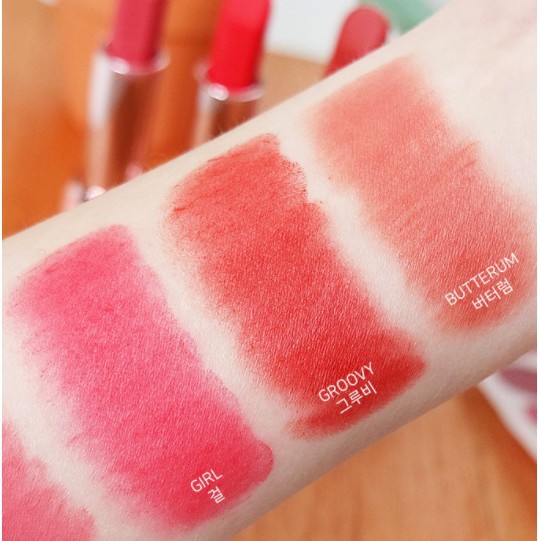 (Hàng Auth) Son lì Espoir Lipstick No Wear Chiffon Matte màu #RD201 Girl Hồng đỏ