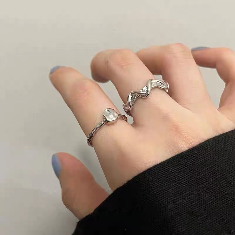 Nhẫn Hở Kết Cấu Độc Đáo Thời Trang Có Thể Điều Chỉnh