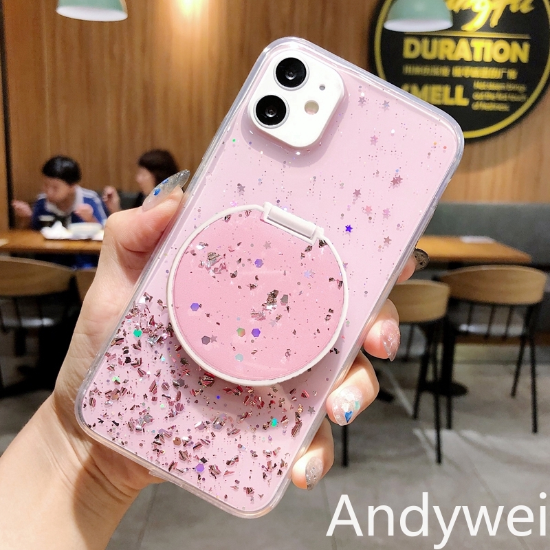 Ốp Lưng Tráng Gương Kèm Nhẫn Móc Ngón Tay Cho Xiaomi Redmi Note 9 4 5 9s 7 8pro 8t Mi Cc9 Redmi 6a 8a 5a 4x 8 6 7 9