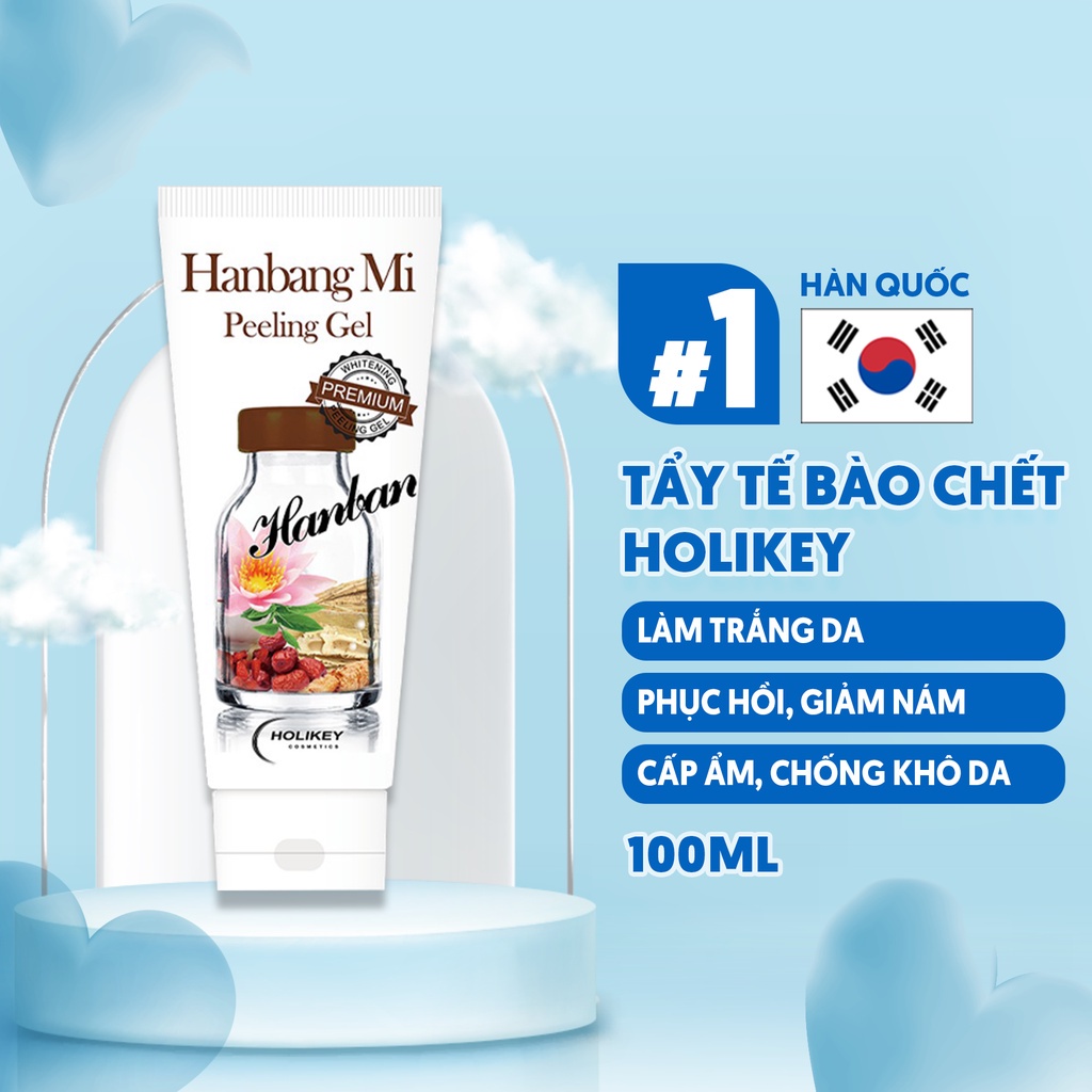 Tẩy Tế Bào Chết Vị Thuốc Bắc Làm Trắng Da - Phục Hồi Giảm Nám Holikey Hanbang Mi Peeling Gel 100ml 3W031