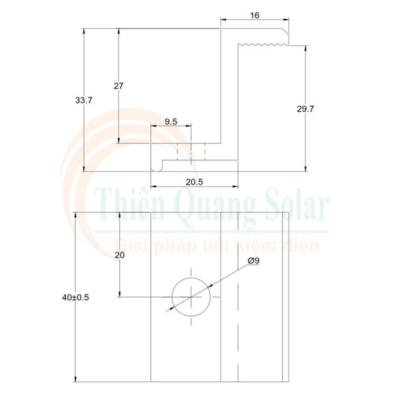 Chốt cuối pin năng lượng mặt trời 30mm,35mm,40mm