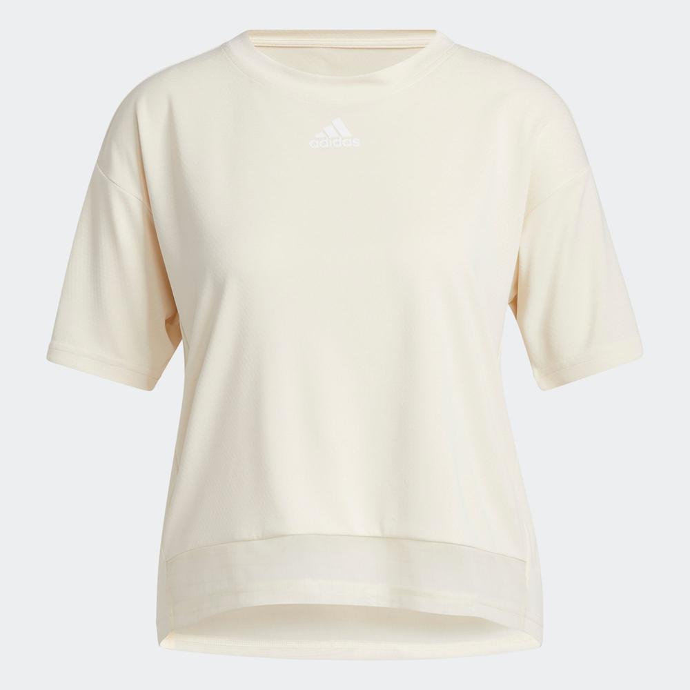 Áo Tee adidas TRAINING Nữ Áo Thun Tập Luyện Vải Lưới HEAT.RDY Màu trắng GR8223