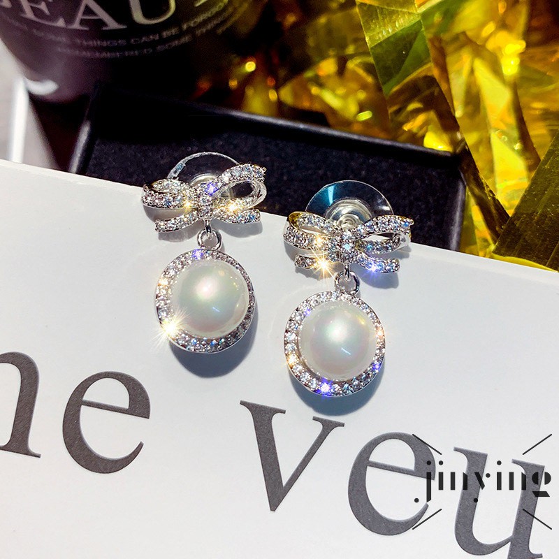 GETNOIVAS Hoa Tai Ngọc Trai Nữ Bạc Khảm Kim Zircon Cao Cấp