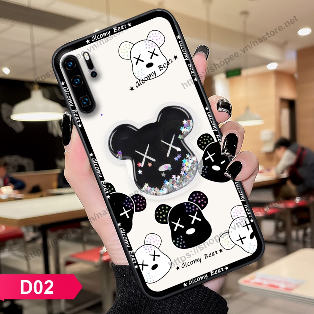 Ốp lưng Huawei P30 / P30 Pro trái tim họa tiết caro, mikey họa tiết beabrick kaws cute